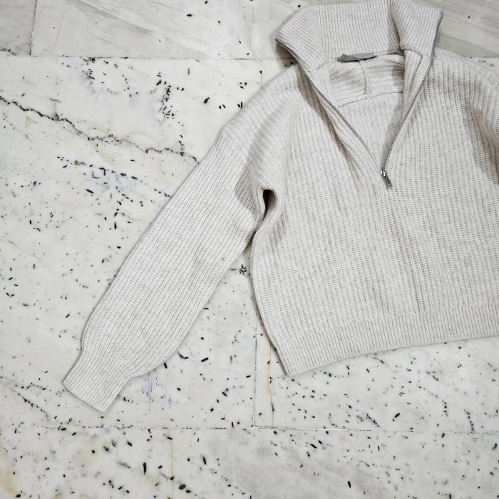 White Cream Branded Cardigan