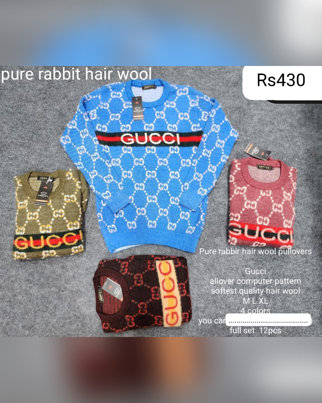 Pure Rabbit Hair Wool Pullovers