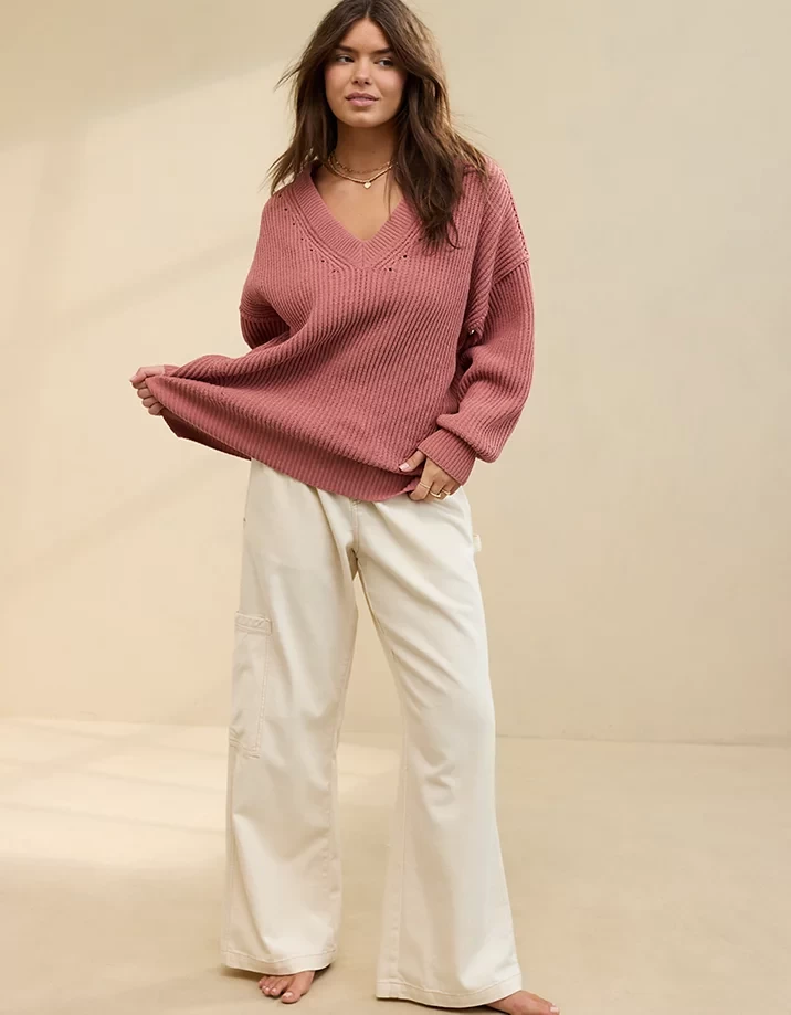 Oversized V-Neck Sweater