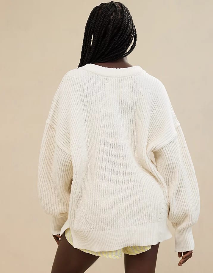 Oversized V Neck Sweater